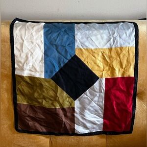 3 Color Block Vintage Silk Scarves
